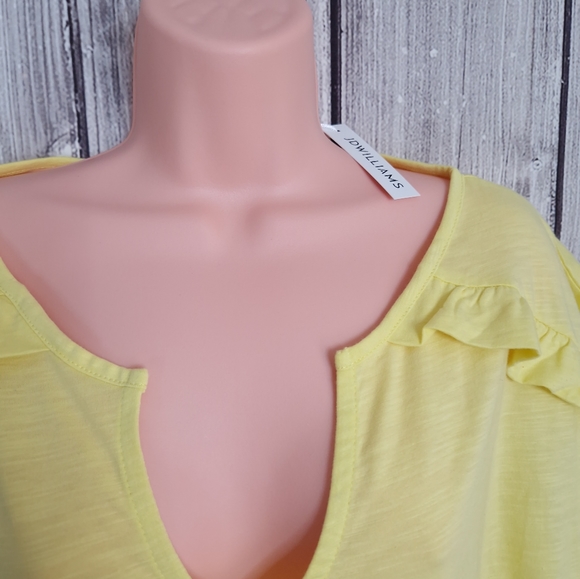 JD Williams Size uk 24 Yellow Short sleeved top - Picture 4 of 9
